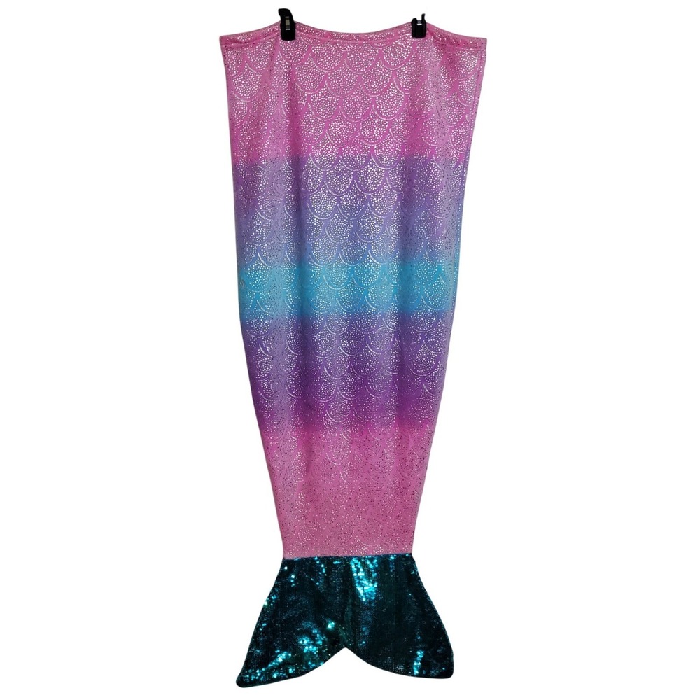 Mermaid Tail Wearable Blanket ~ Ombre Pink Purple Blue w/Sequin Fin